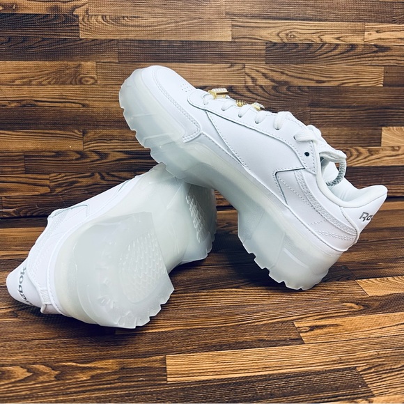Reebok X Cardi B Club C Women’s White Sneakers #038 - Picture 4 of 6